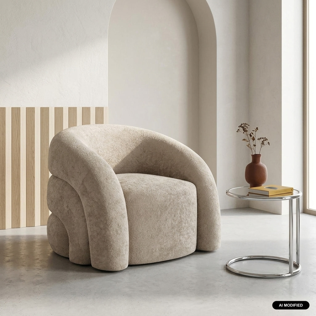 Fauteuil organique tissu 1 place RENBO