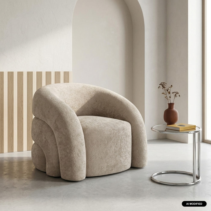 Fauteuil organique tissu 1 place RENBO