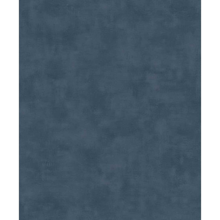 Papier peint uni effet toile lin bleu marine