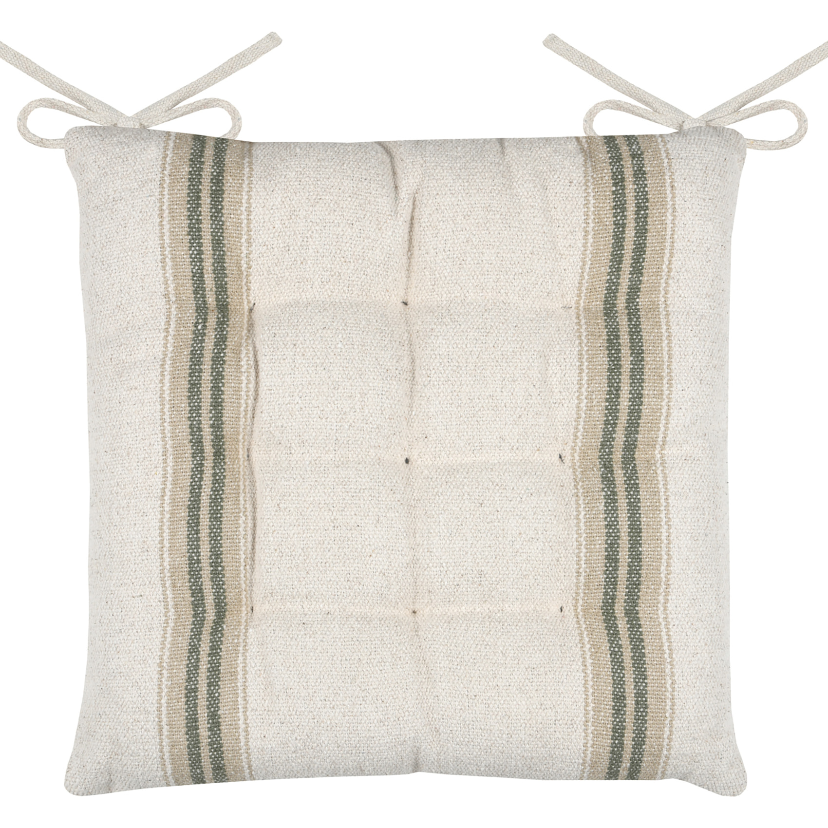 Galette de chaise  -  - Effet tapissier d'antan - Vert