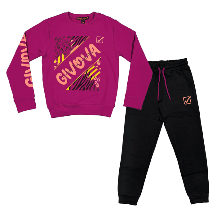 Tuta Ragazza GIVOVA 8 / 16 Anni Cotone Felpato Invernale
