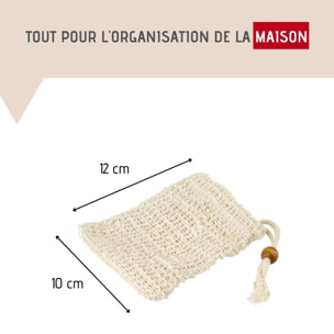 Lot de 2 sacs à savons solides en sisal Fackelmann Tecno