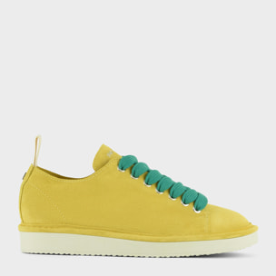 ZAPATO CON CORDONES MUJER P01 DE ANTE AMARILLO VERDE PEPPER