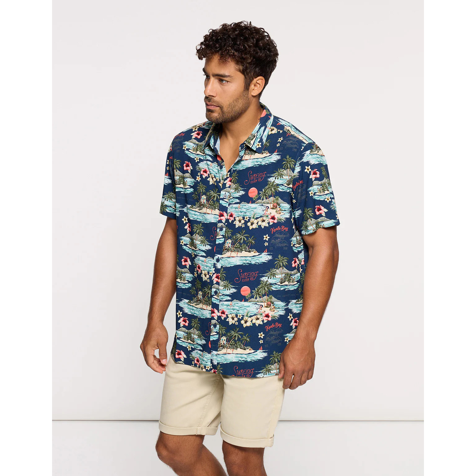 Camisa Manga Corta Azul Marino - Cashito