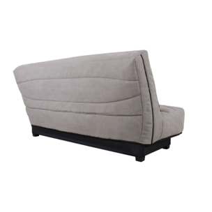 Canapé convertible Noah, matelas Simmons, 130 x 190 cm, 2 coussins offerts, gris