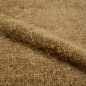 Fauteuil pivotant en tissu effet velours jaune moutarde - Elvis