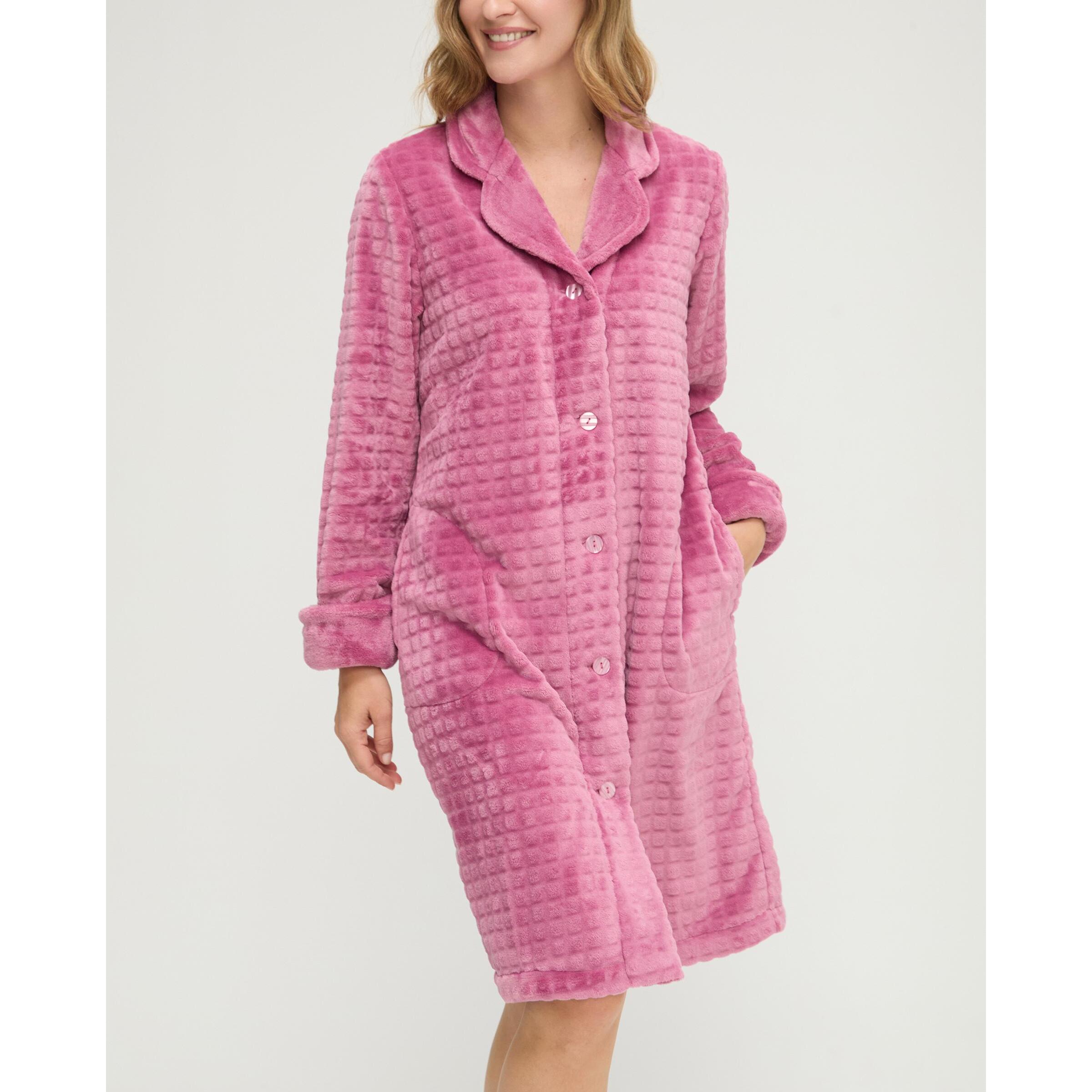 Bata mujer jacquard con botones