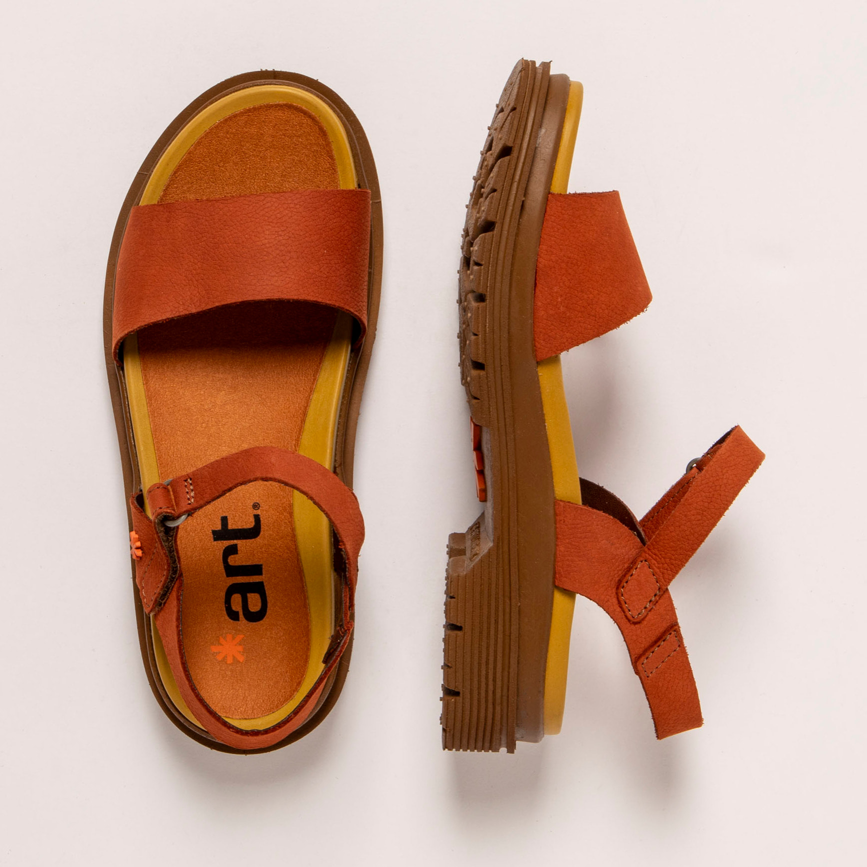 Sandalias 1548 NOBUCK DARK ORANGE/ BIRMINGHAM color Dark orange