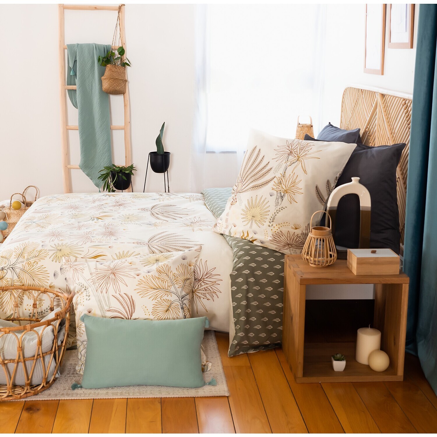 Parure Housse De Couette 3pcs 100% coton 57fils Tinguelie