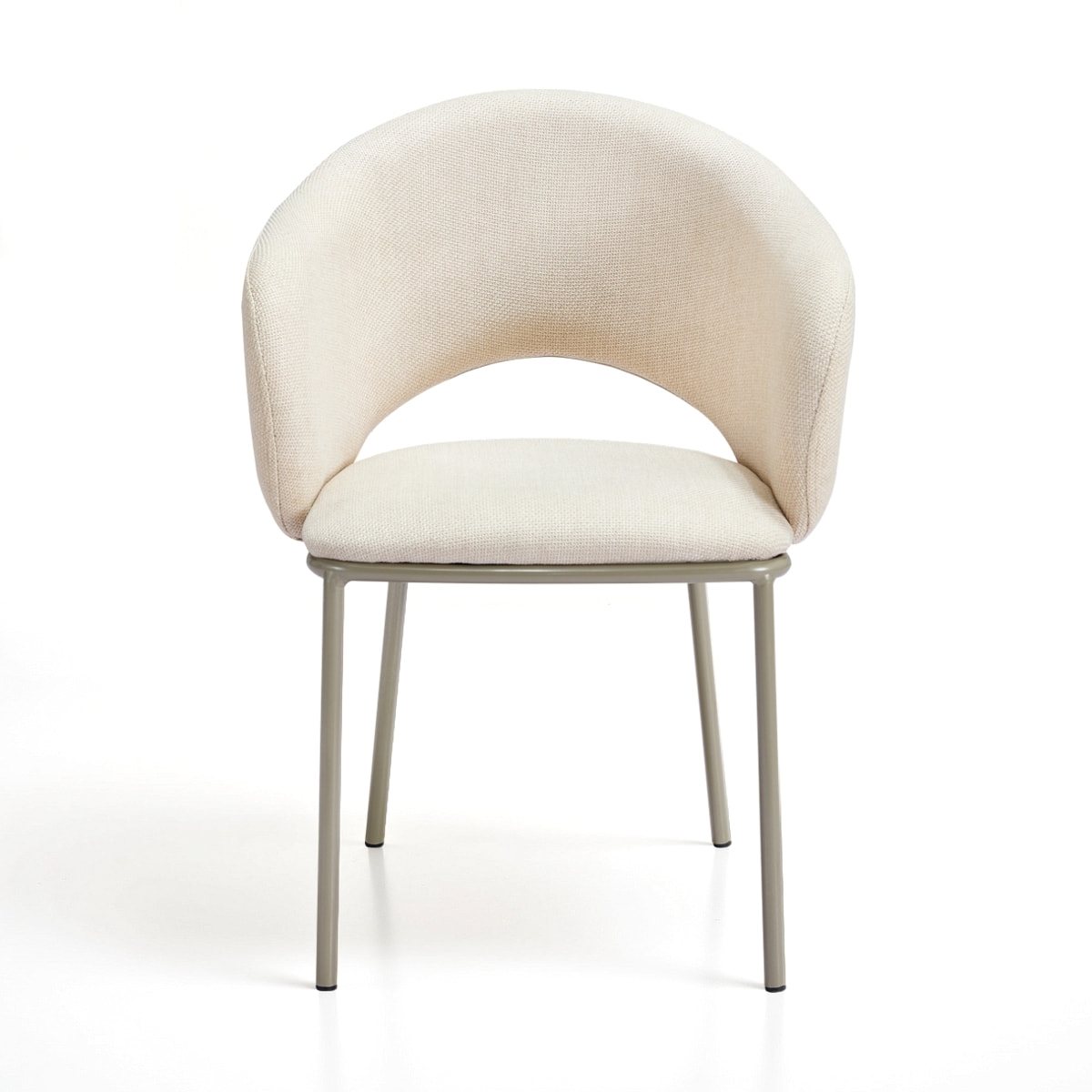 Lot de 2 chaises de salle à manger Tomasucci JADE', en tissu, beige, platine, 57 × 54 × 80 cm