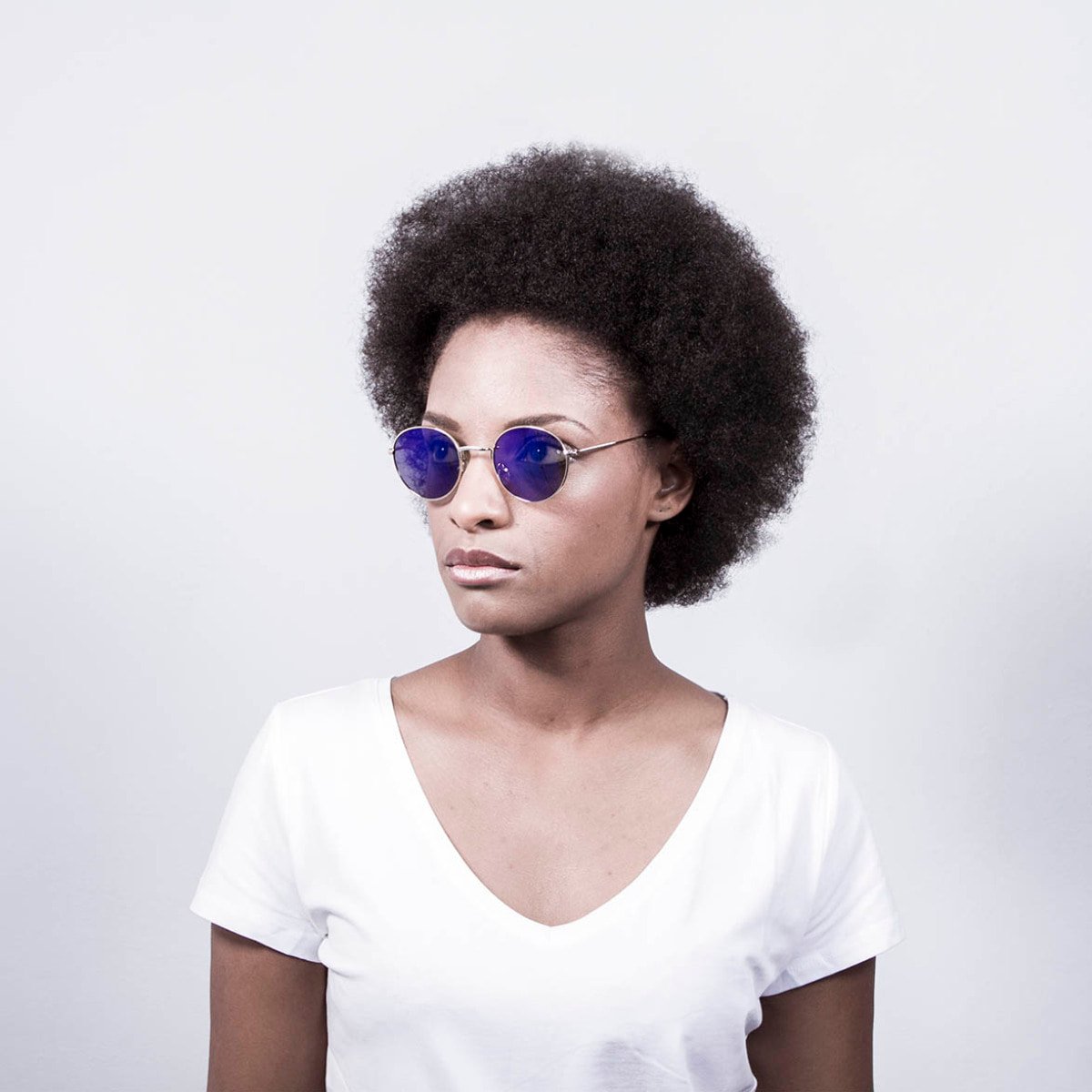 Gafas de sol OCEAN TOKYO - Plateado brillante / Revo azul