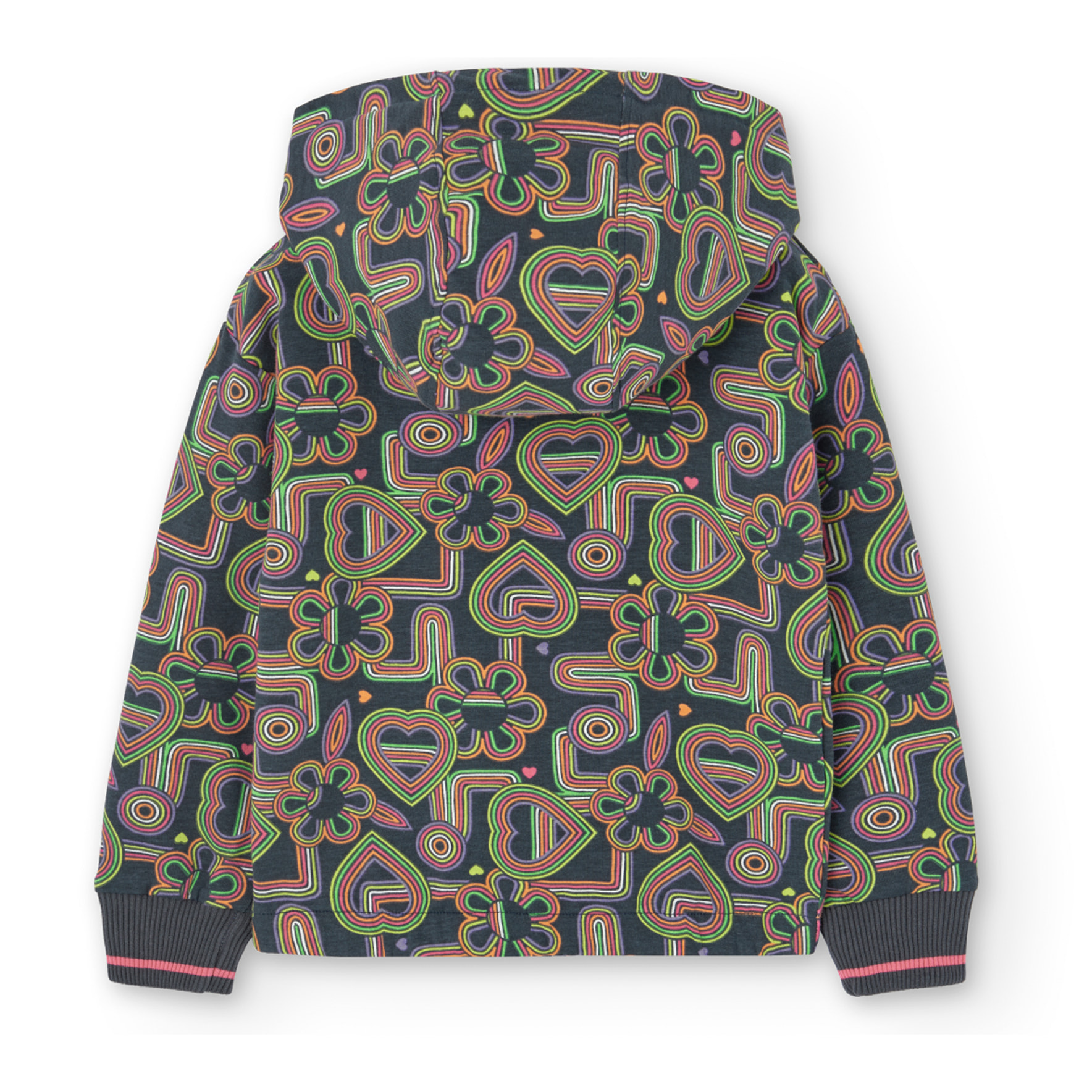 Chaqueta felpa estampada de niña -BCI