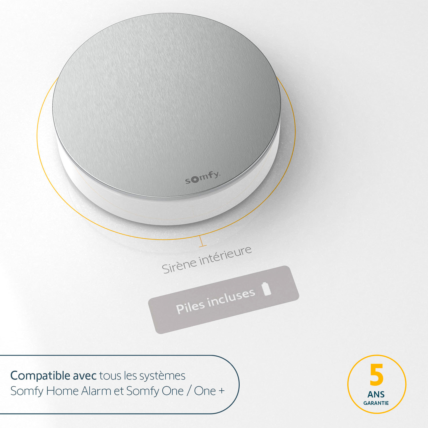 Sirène intérieure - Compatible Home Alarm (Advanced) et Somfy One (+)