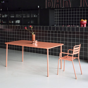 Table de jardin métal 6-8 places AMÉLIA