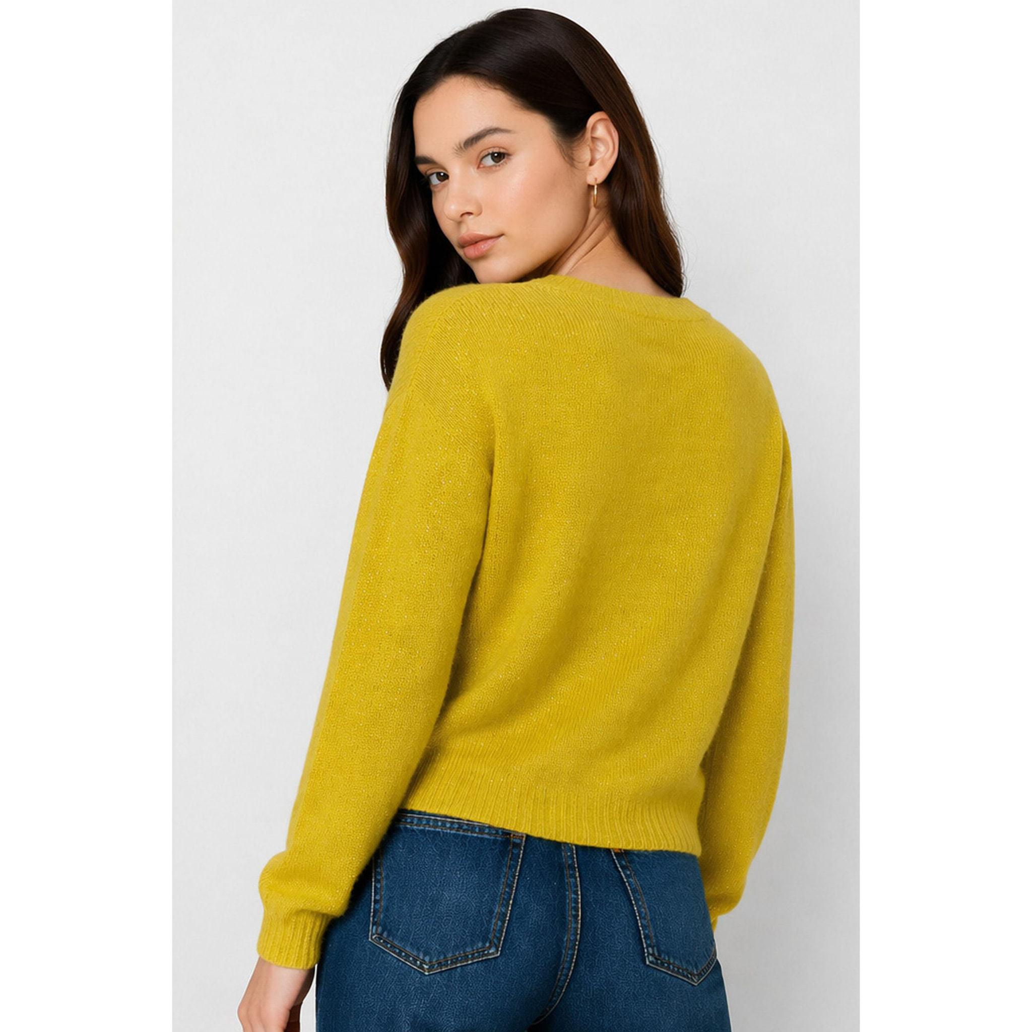 Kocca - Maglia da donna a maniche lunghe in mohair con paillettes Donna