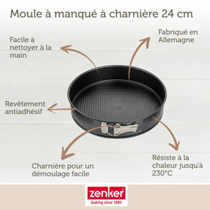 Set de 4 ustensiles de pâtisserie moule à manqué 2 bols et spatule pâtisserie Black metallic Black mettallic Zenker  Black mettallic