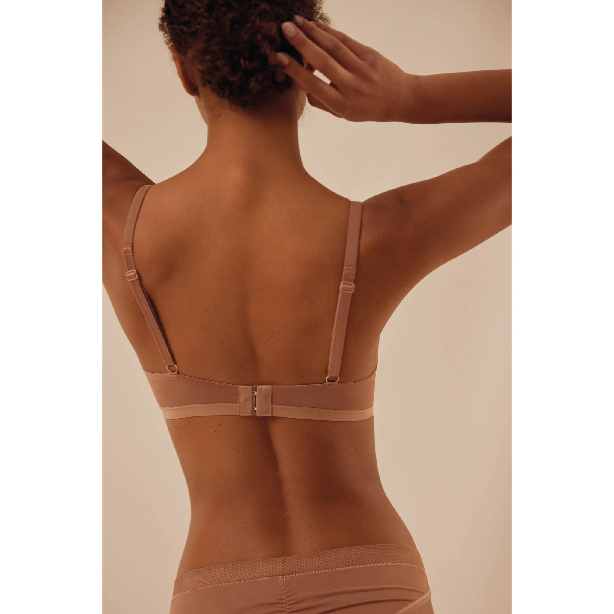 Reggiseno imbottito con ferretto marrone, coppe B e C