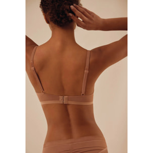 Reggiseno imbottito con ferretto marrone, coppe B e C