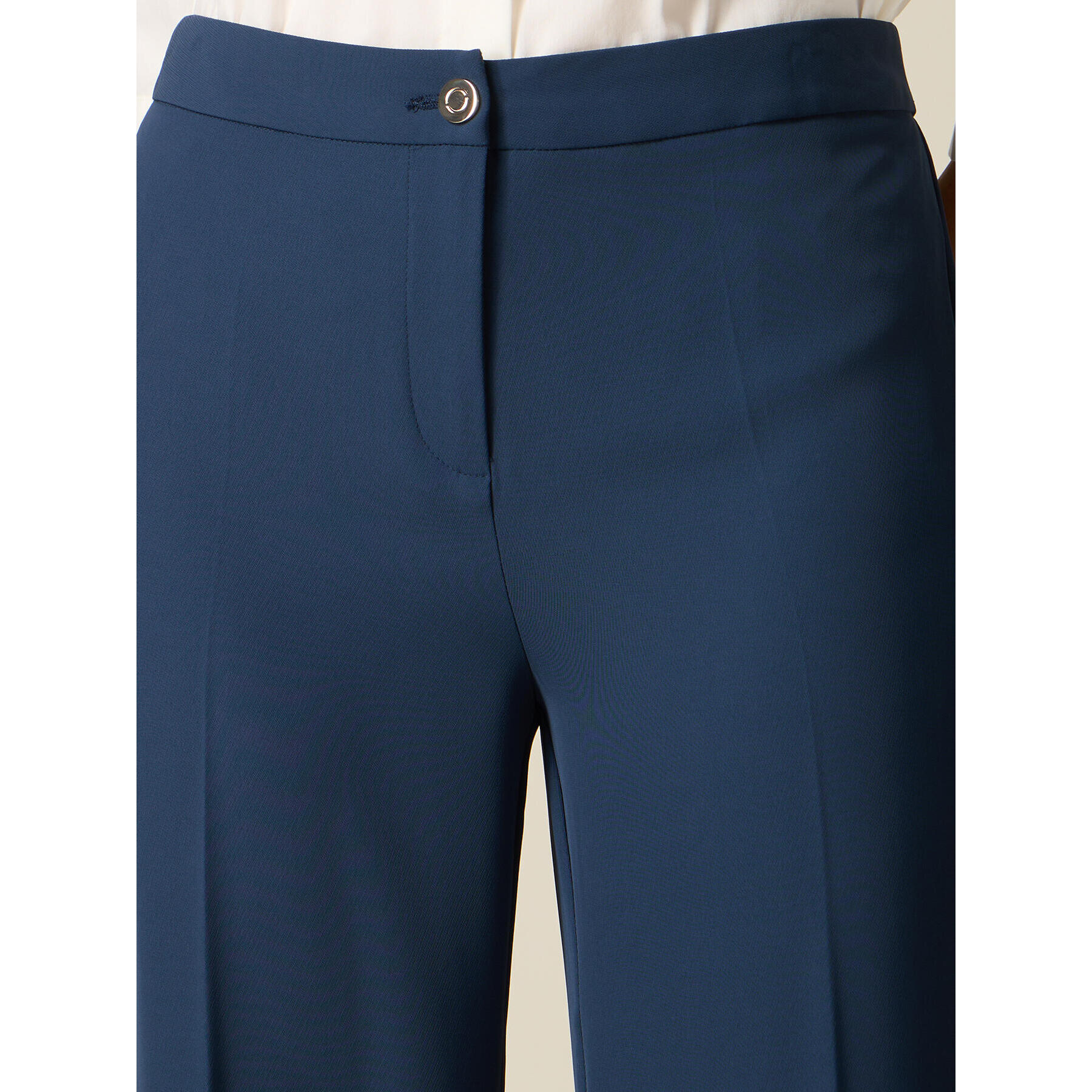 Oltre - Pantaloni palazzo in tessuto fluido - Blu