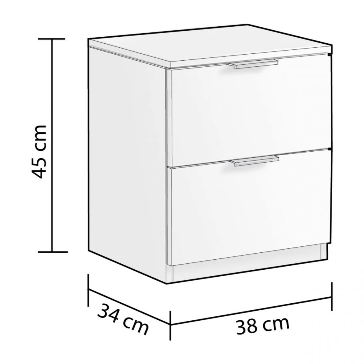 Mesita de noche Andra Blanco