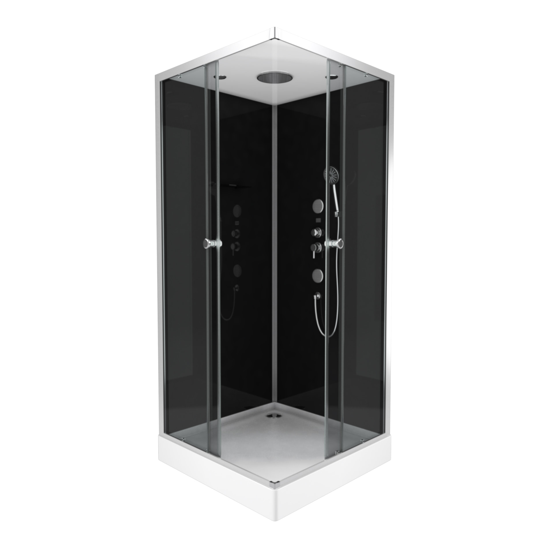 Cabine de douche carrée 90x90x215cm - RAVEN SQUARE