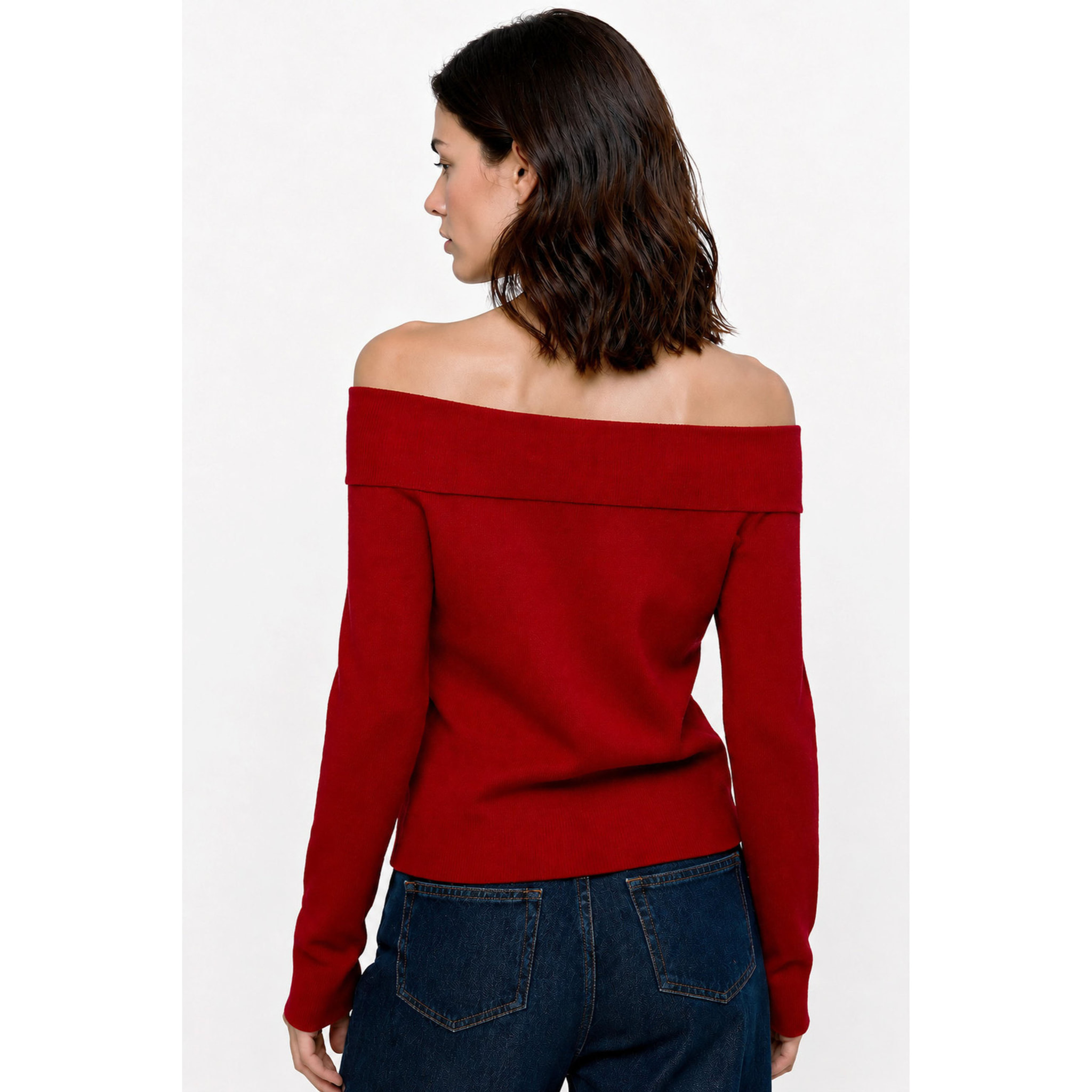 Kocca - Maglia da donna con spalle scoperte e maniche lunghe Donna