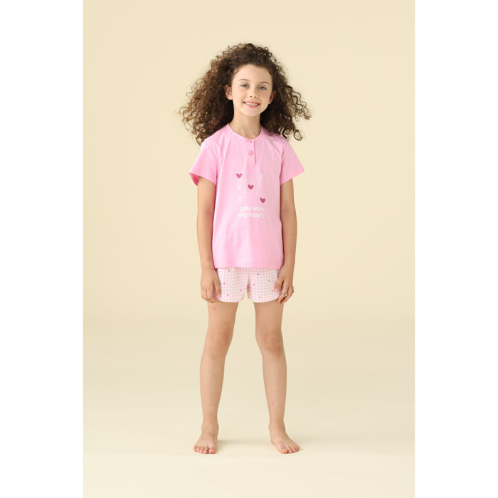 Pigiama bambina estivo in cotone. Noidinotte