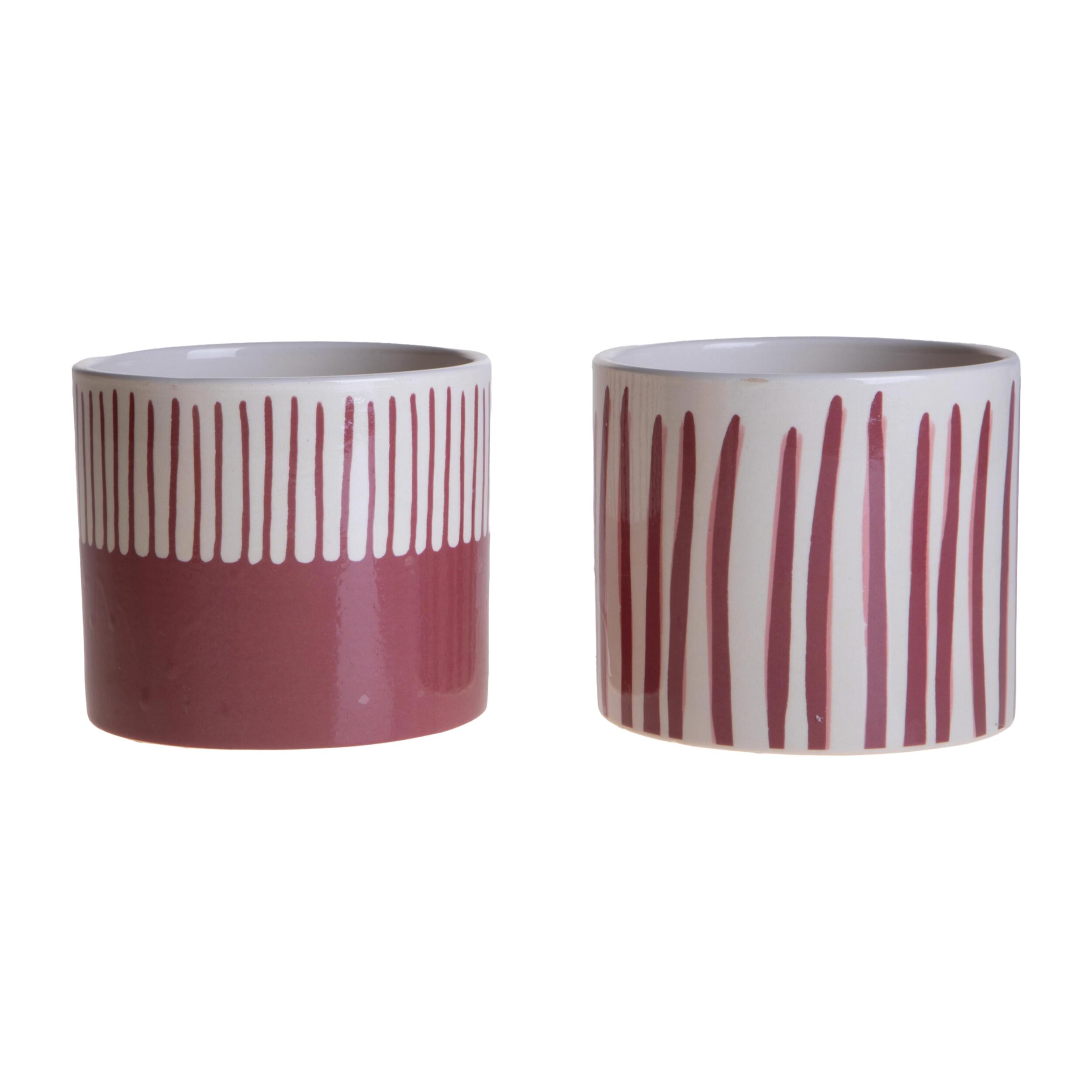 Set 2 vasi - 13,5xH11x13,5cm - Pezzi 3 - Bianchi Dino SpA