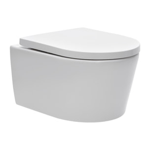 Pack WC bati-support Geberit + WC Swiss Aqua Technologies sans bride + plaque blanche (SATrimlessGeb1/BP)