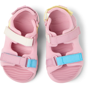 Sandalias - CAMPER Oruga Sandal Twins - Rosa - Textil técnico