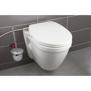 Abattant WC japonais siège de toilette Softclose sans électricité avec bidet intégré, blanc SATBEASY2233