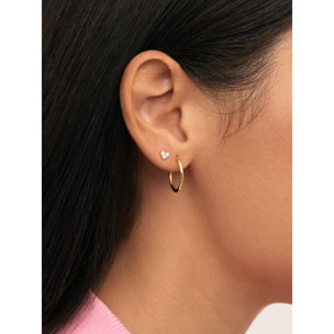 Orecchino Cuore Spark Argento Placcato Oro