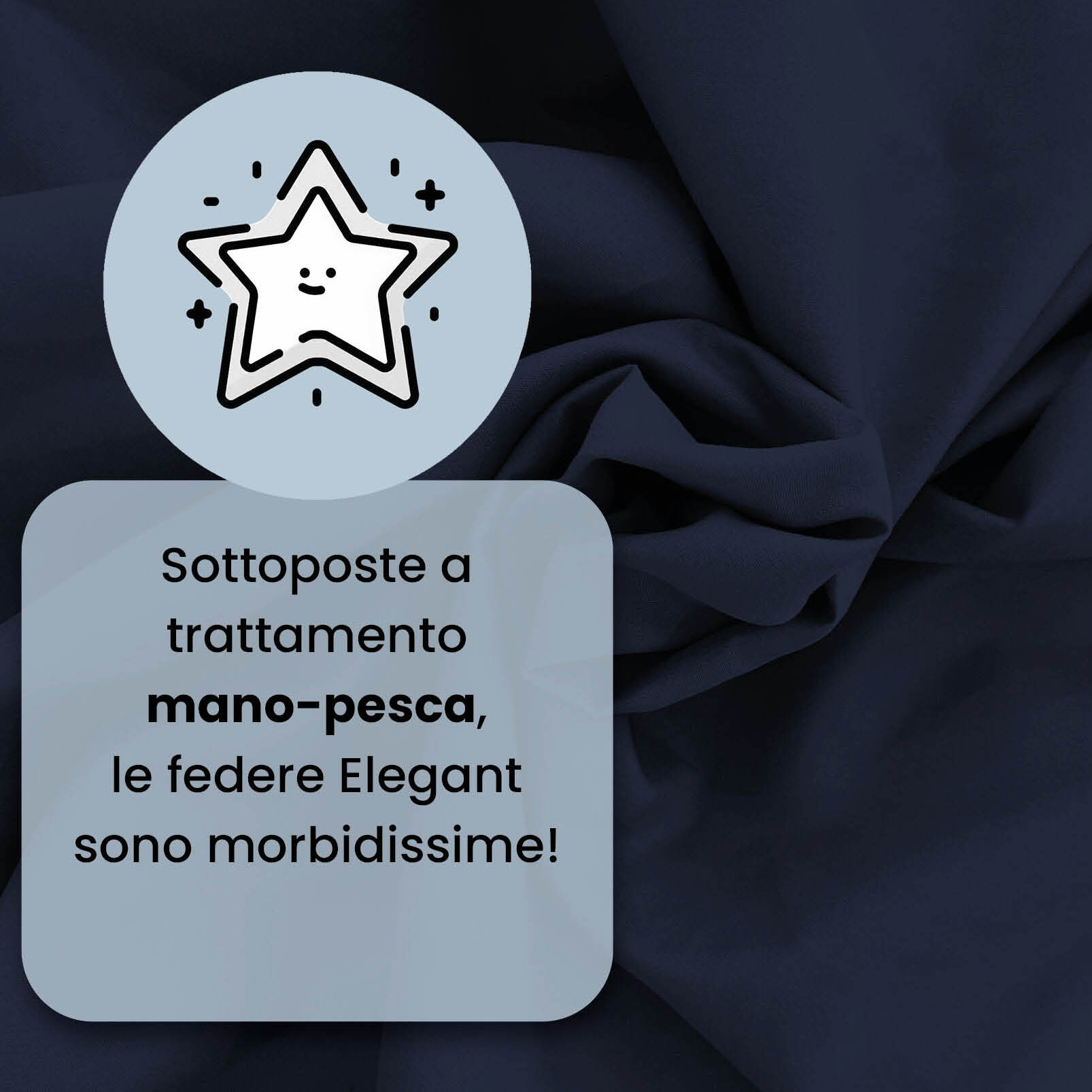 COPPIA FEDERE ELEGANT, 100% Microfibra - BLU SCURO