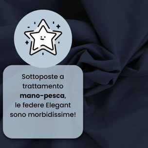 COPPIA FEDERE ELEGANT, 100% Microfibra - BLU SCURO
