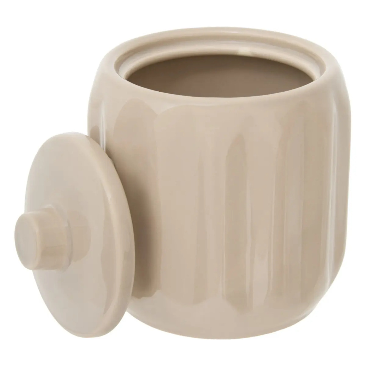 Pot à coton Colorama en céramique D.12,5cm beige
