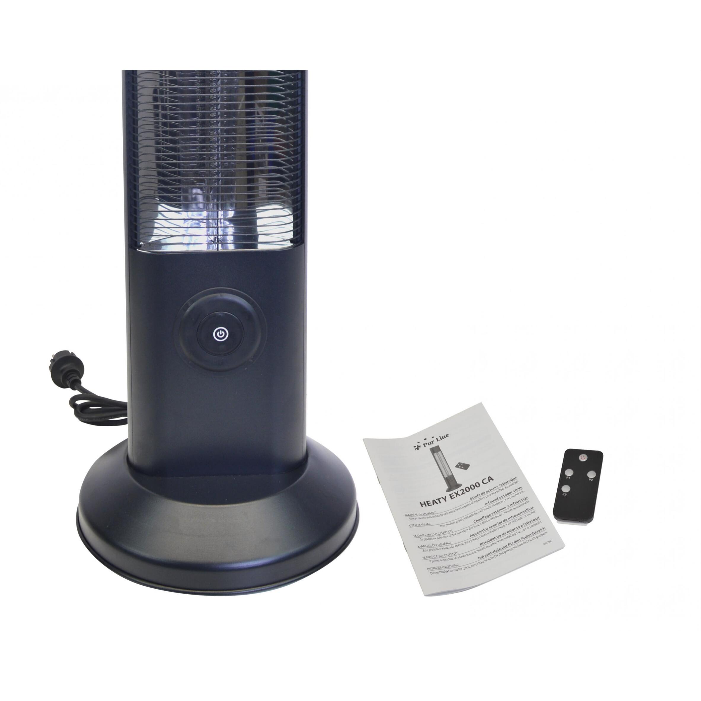 Chauffage halogène 2000W avec télécommande