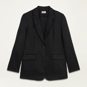 Oltre - Blazer in puro lino - Nero