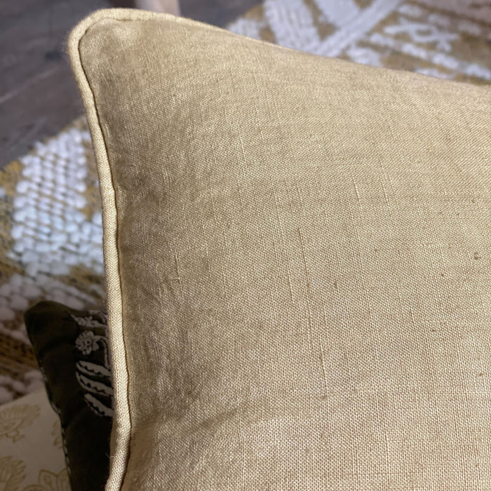 Coussin en lin camel 40cm NYL