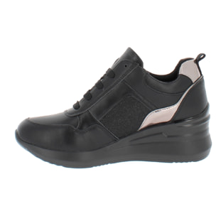 Armata di Mare Scarpe Donna Sneakers Casual con Zip Laterale Soletta in Memory Foam AMD W42H11 Black