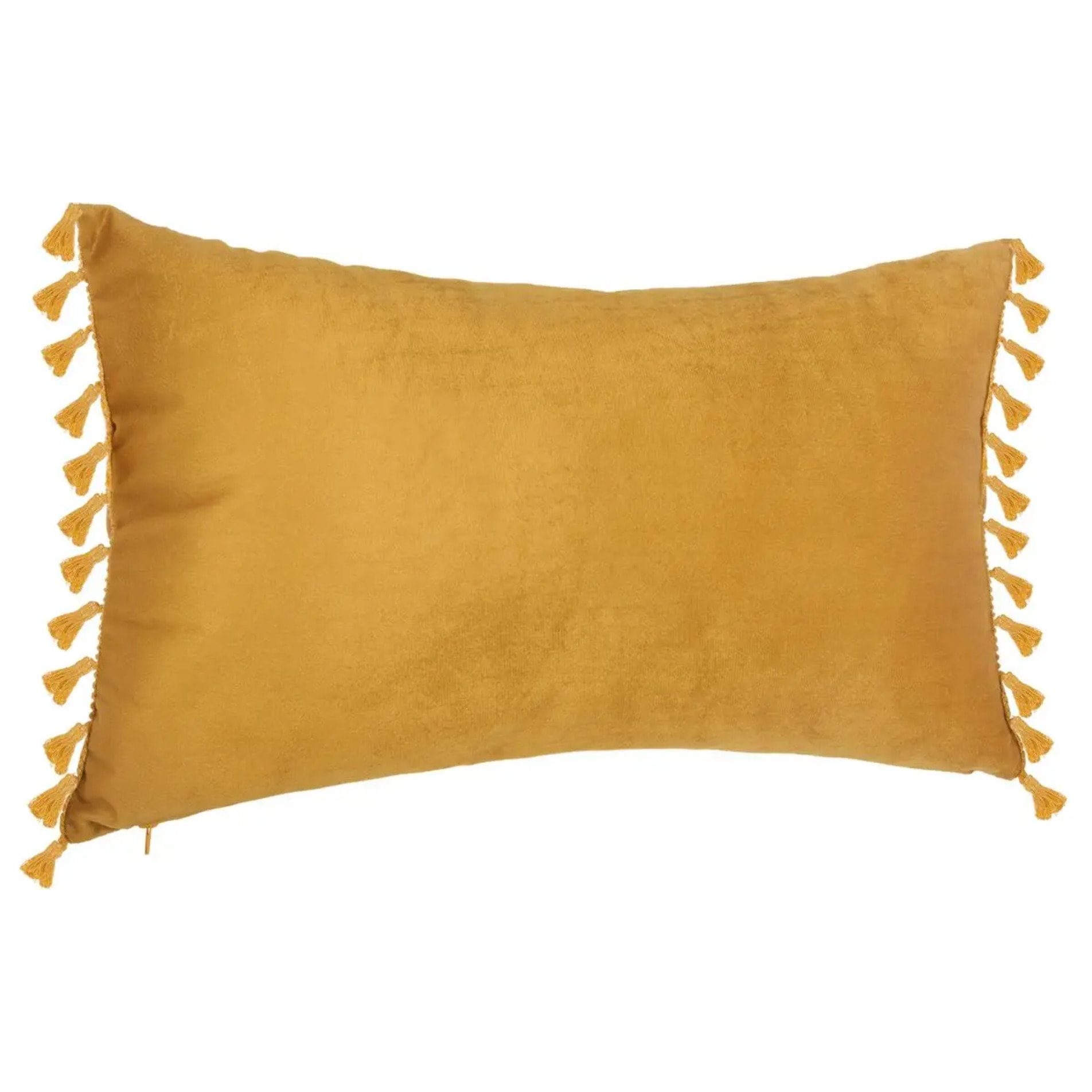 Coussin velours "Spirit" - velours - jaune ocre - 30x50 cm