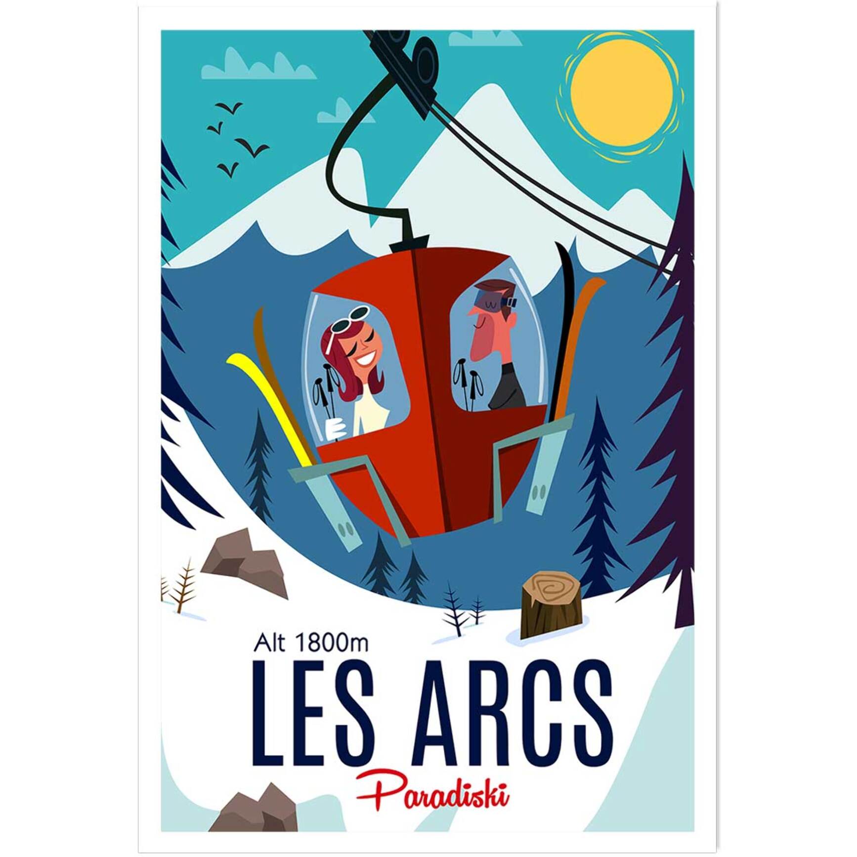 Poster de paradiski les arcs Affiche seule