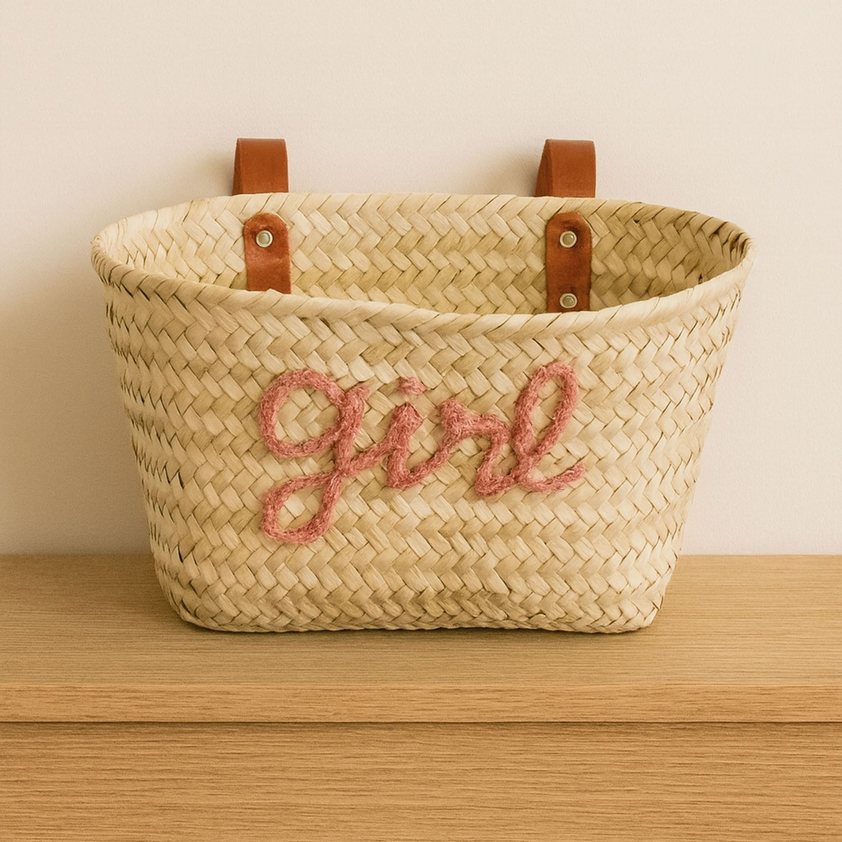 Panier vélo 'Girl' - Rose