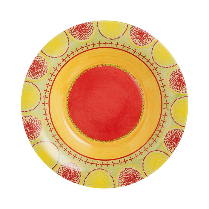 Assiette creuse orange 22cm Propriano - Luminarc - Verre opale extra résistant