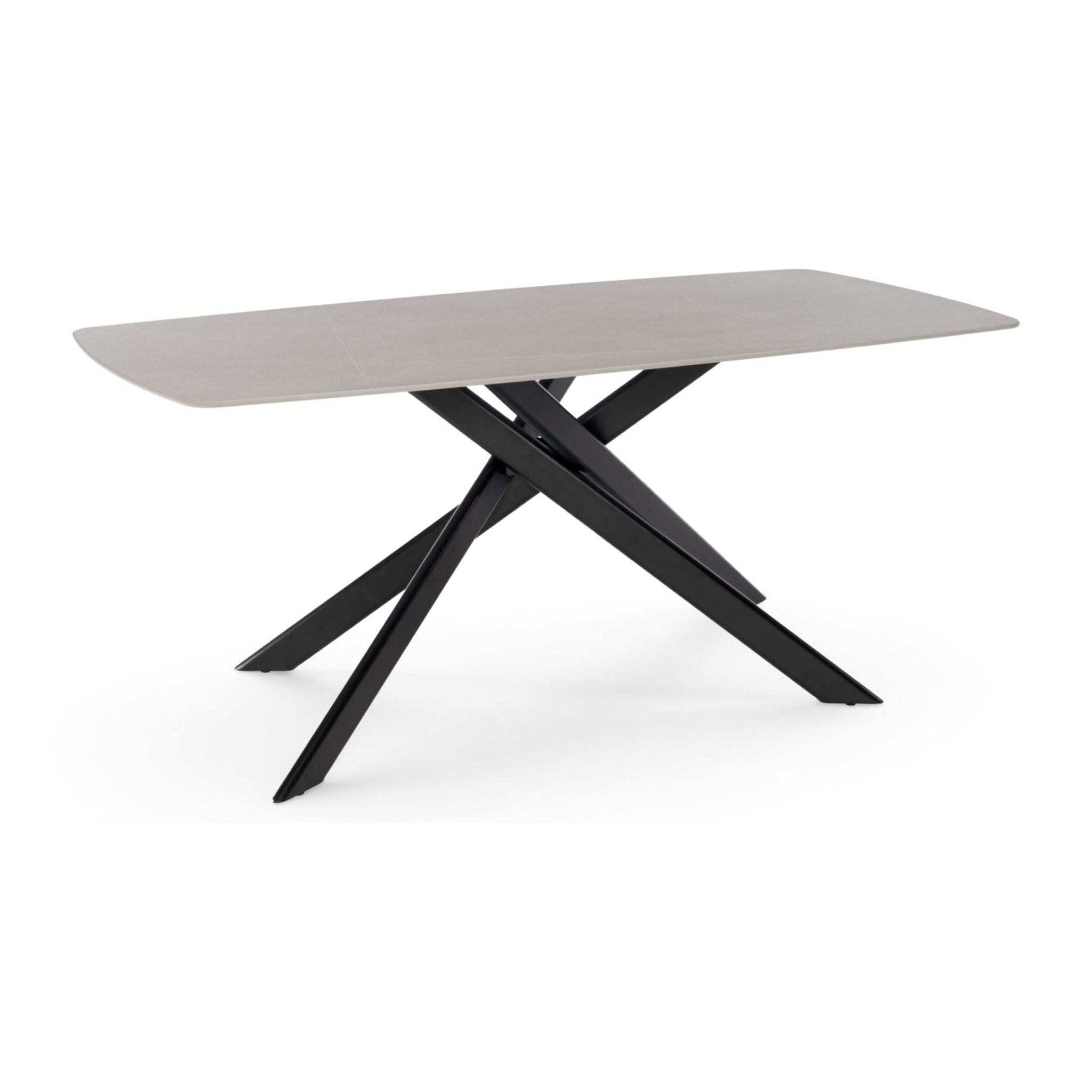 Tavolo SAINT FLORENT in ceramica finitura pietra grigio 180x90x76 cm