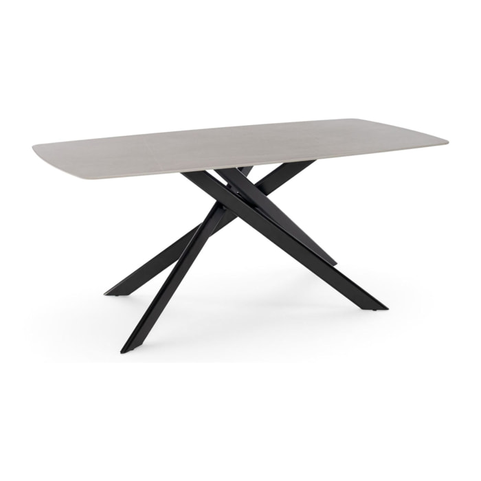 Tavolo SAINT FLORENT in ceramica finitura pietra grigio 180x90x76 cm