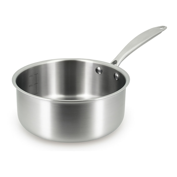 Casserole acier inoxydable 18cm - fait en France - tous feux TRIPLY