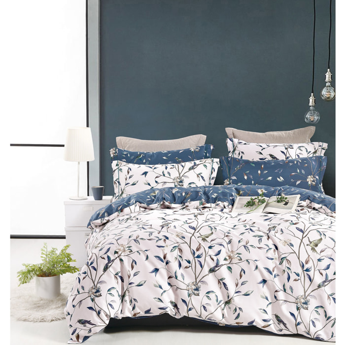 Parure housse de couette en polycoton - Leafine