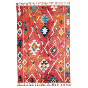 Tapis GIba rouge motif traditionnel berbère