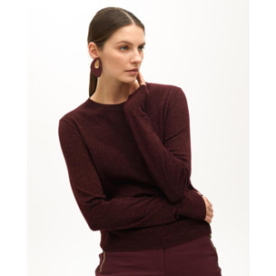 Maglione con lurex collo rotondo