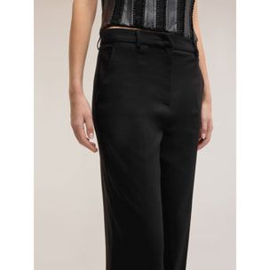 Motivi - Pantaloni palazzo misto lurex Smart Couture - Nero